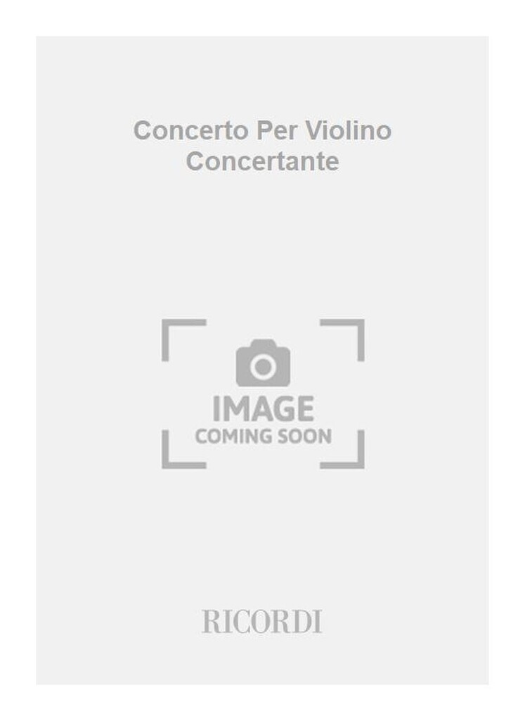 Concerto Per Violino Concertante, Violino,Viola E